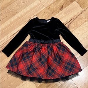 Black and Red Plaid Dress with Bow